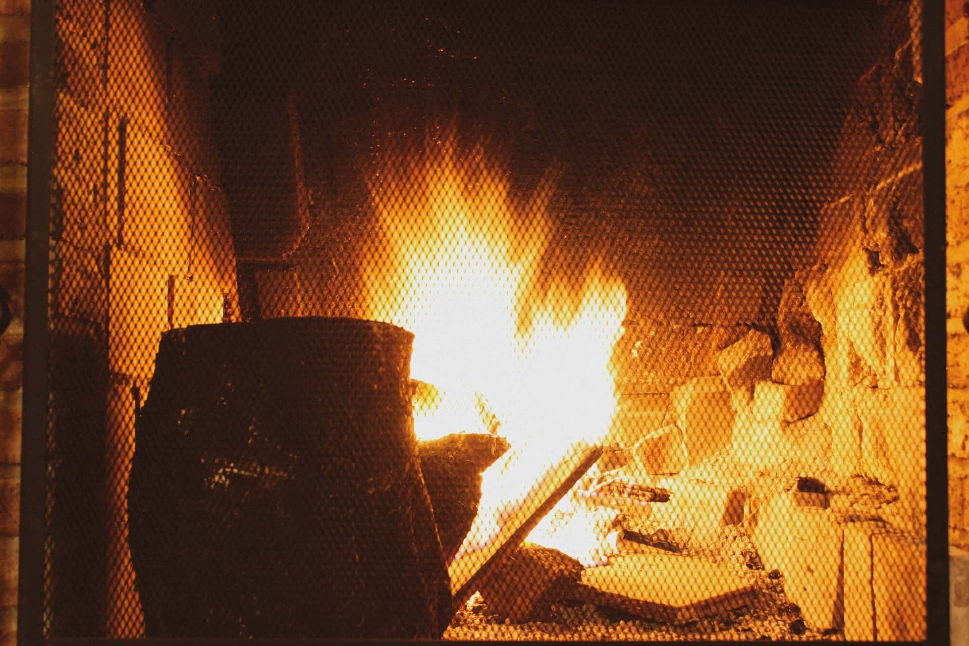 rural hotel with fireplace in the room in asturias